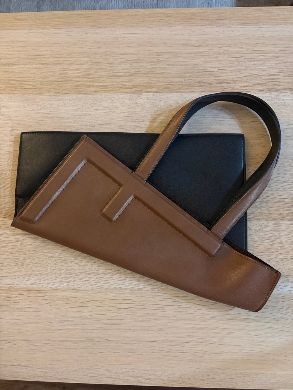 Fendi Brown and Black Two-Tone Mini Tote